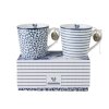 Laura Ashley BLUEPRINT - upominkowy zestaw 2 kubków 220 ml - FLORIS i CANDY STRIPE